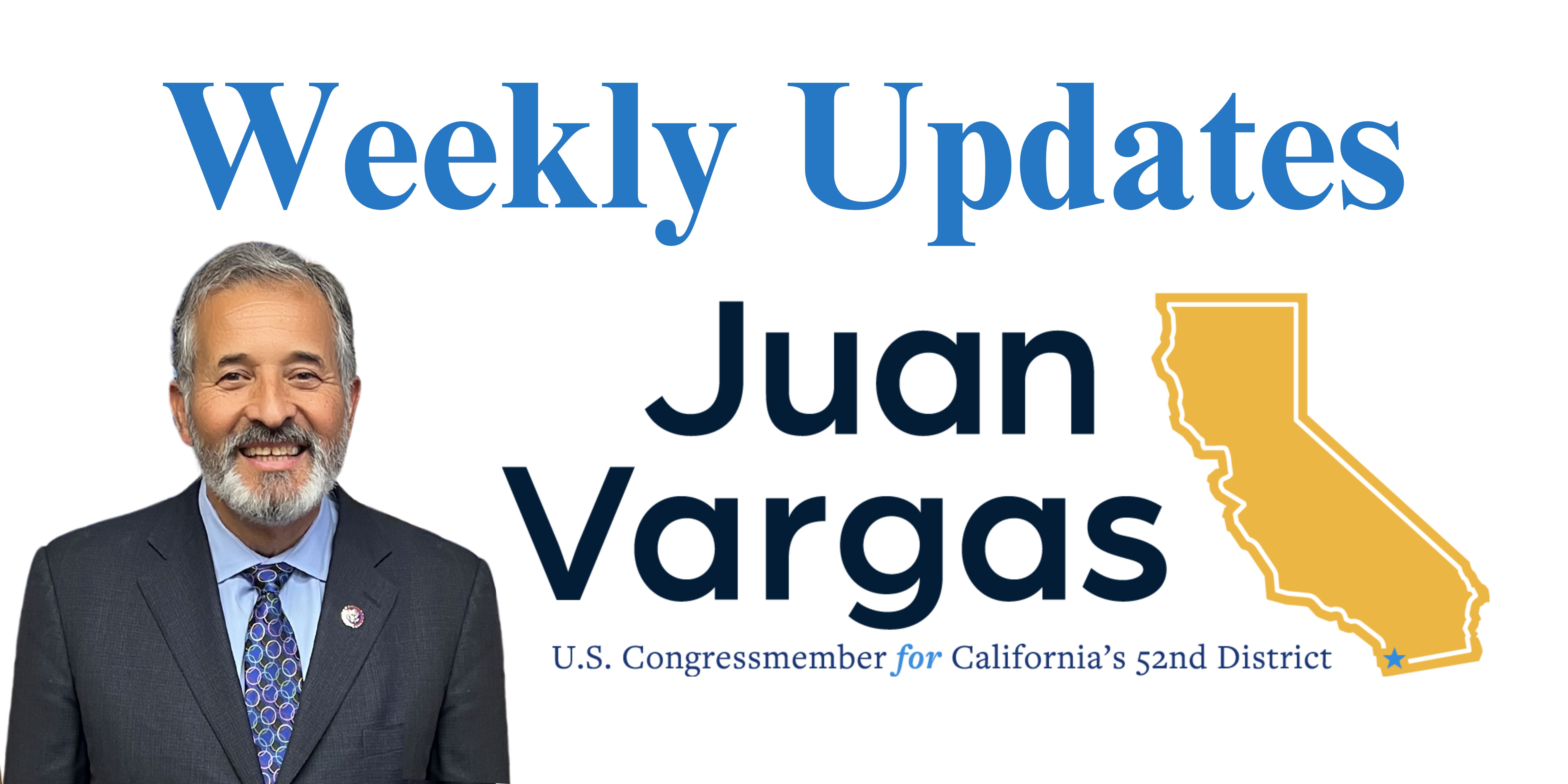Weekly Updates Rep Juan Vargas Logo